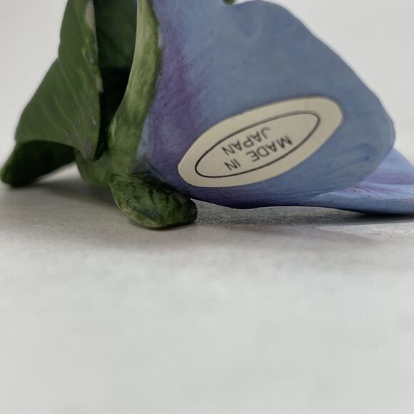 Franklin Mint Hargreaves Butterflies of the World Tufted Jungle King Blue Flower - Picture 5 of 11